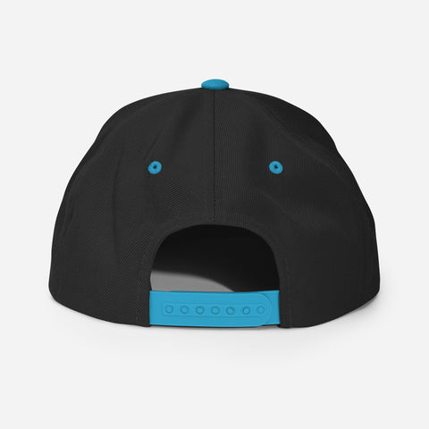 Black/Teal Snapback Hat - Anointed Tees