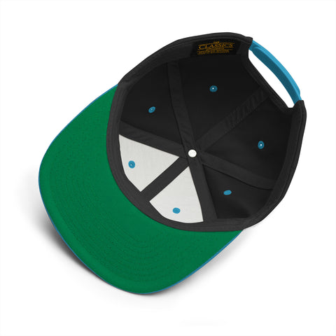 Black/Teal Snapback Hat - Anointed Tees