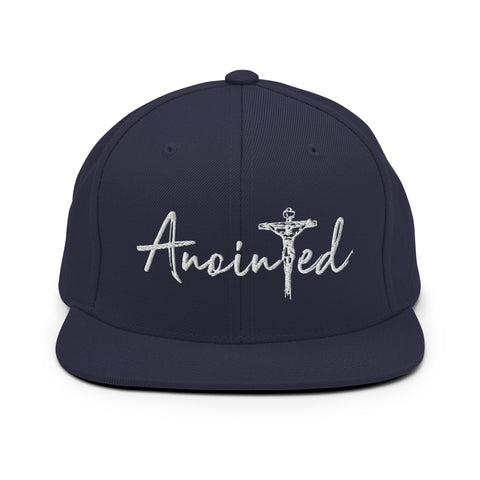 Navy Snapback Hat - Anointed Tees