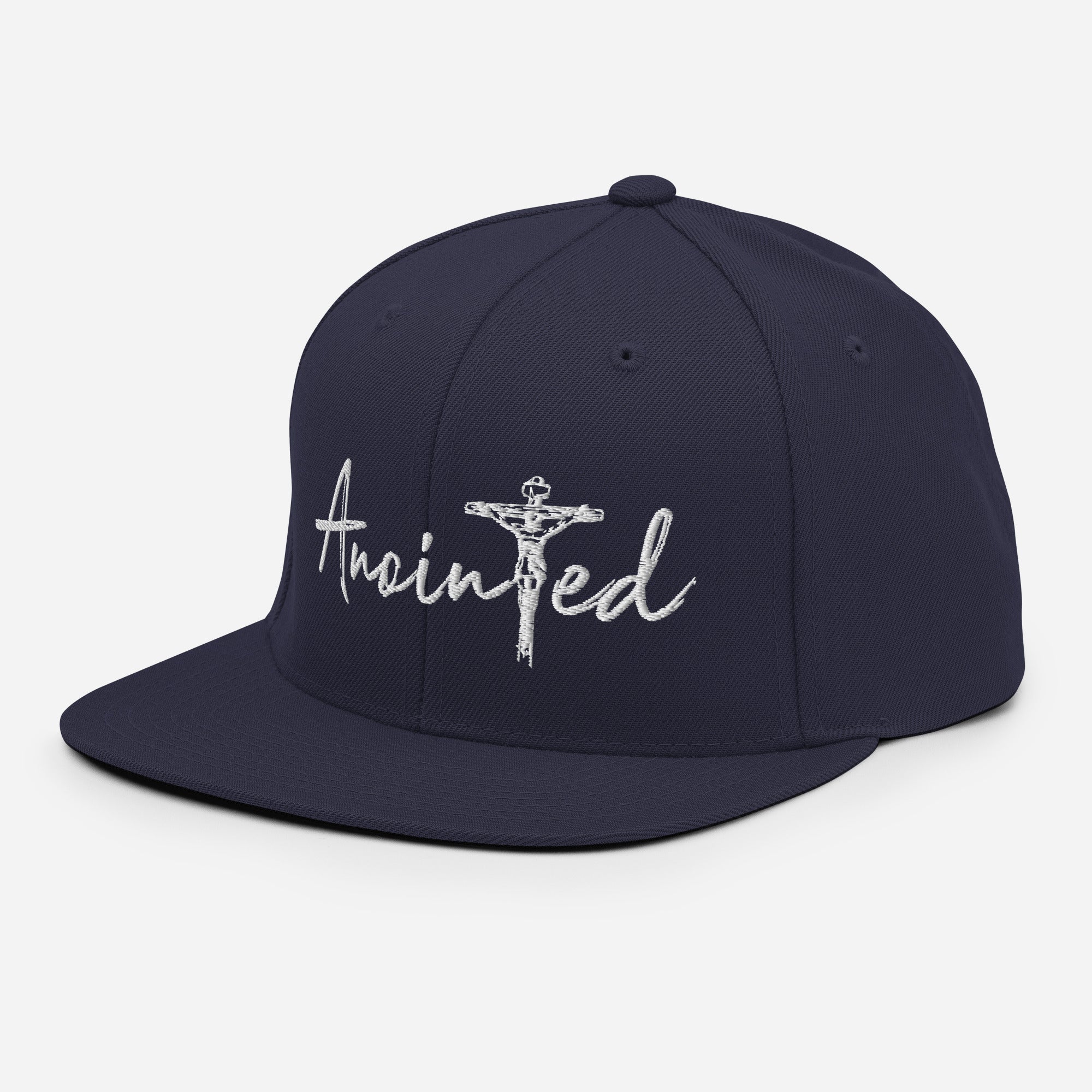 Navy Snapback Hat - Anointed Tees