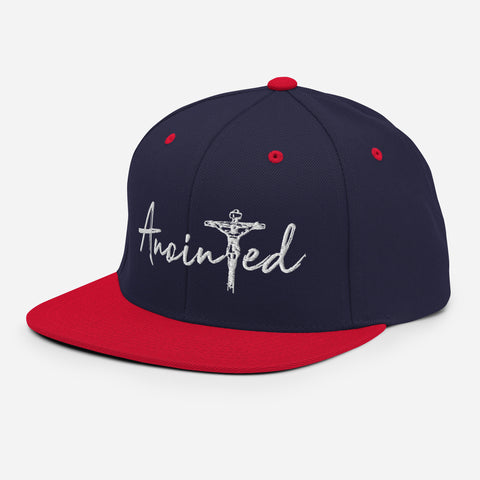 Navy/Red Snapback Hat - Anointed Tees