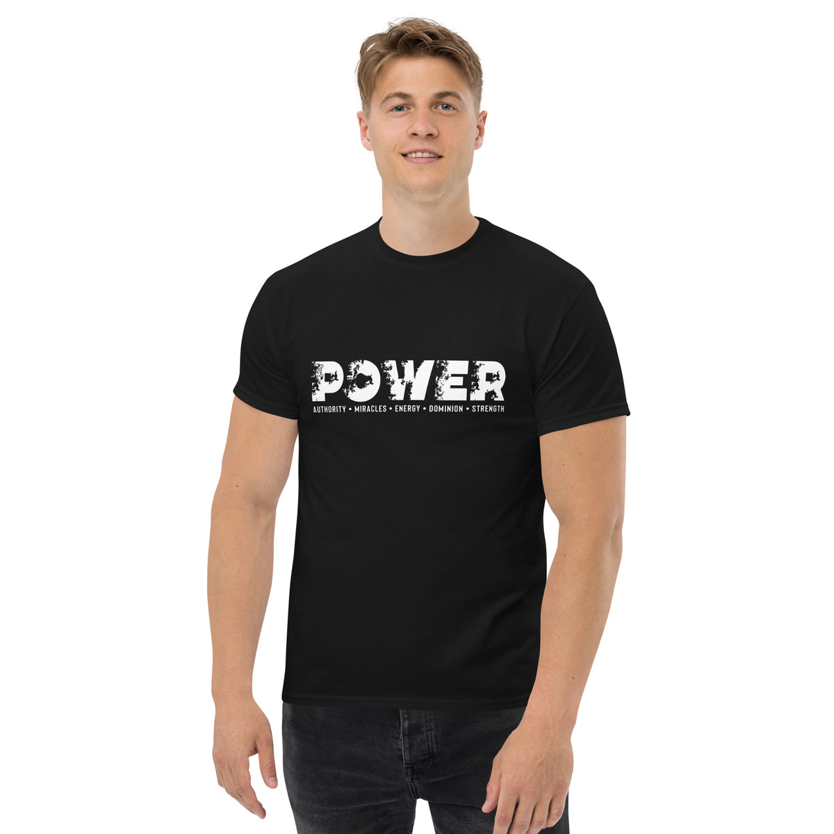 POWER (Black & White) Unisex classic tee